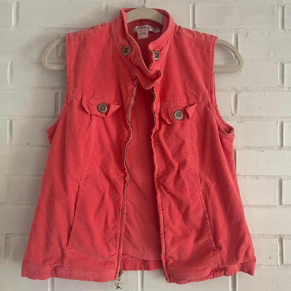 Y2K Pink Corduroy Vest